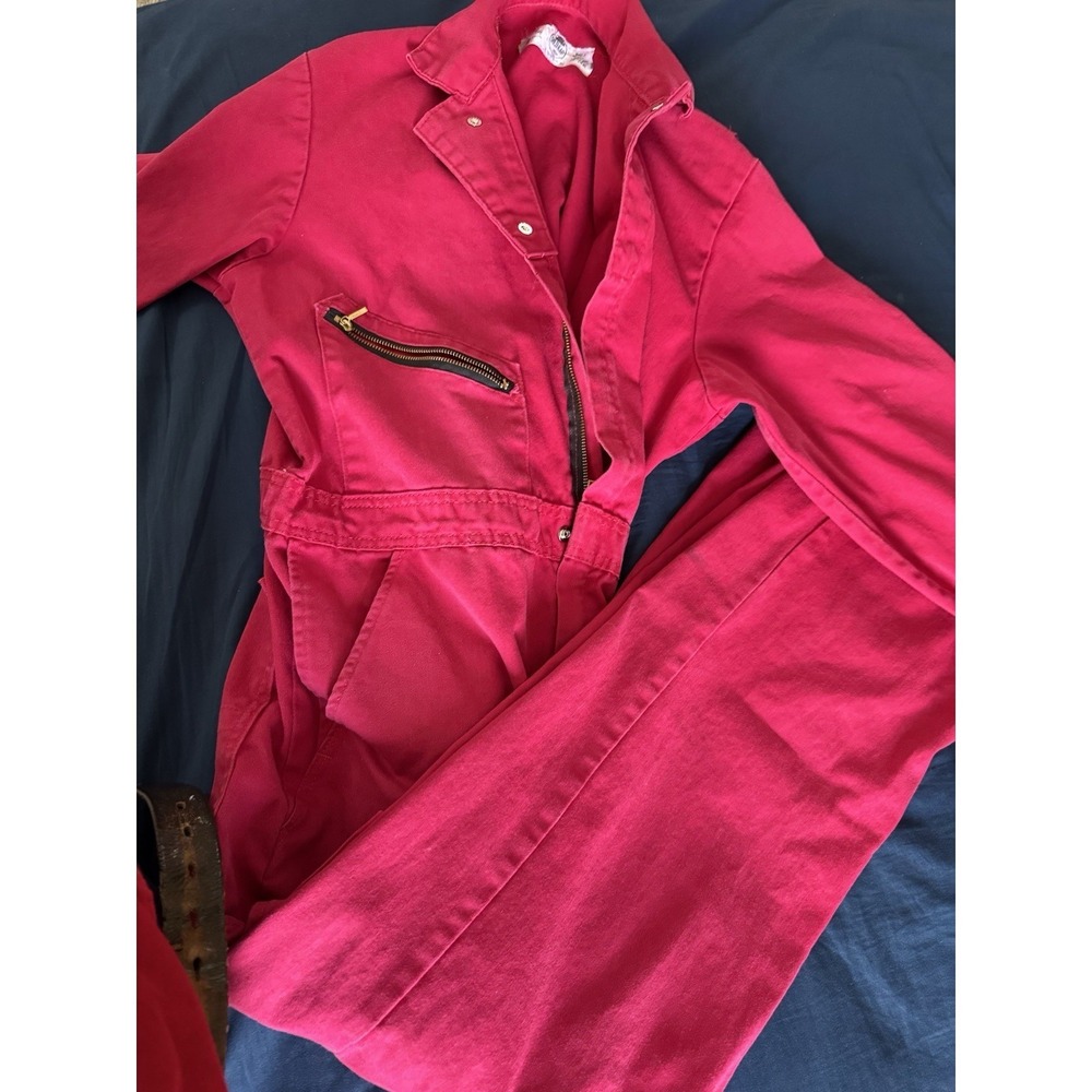 Red Cap Coveralls 42-Regular Magenta Color